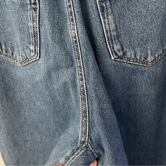 Zara Woman’s Paper Bag Denim Jeans Blue Wash Size:2 Preloved - Picture 11 of 12